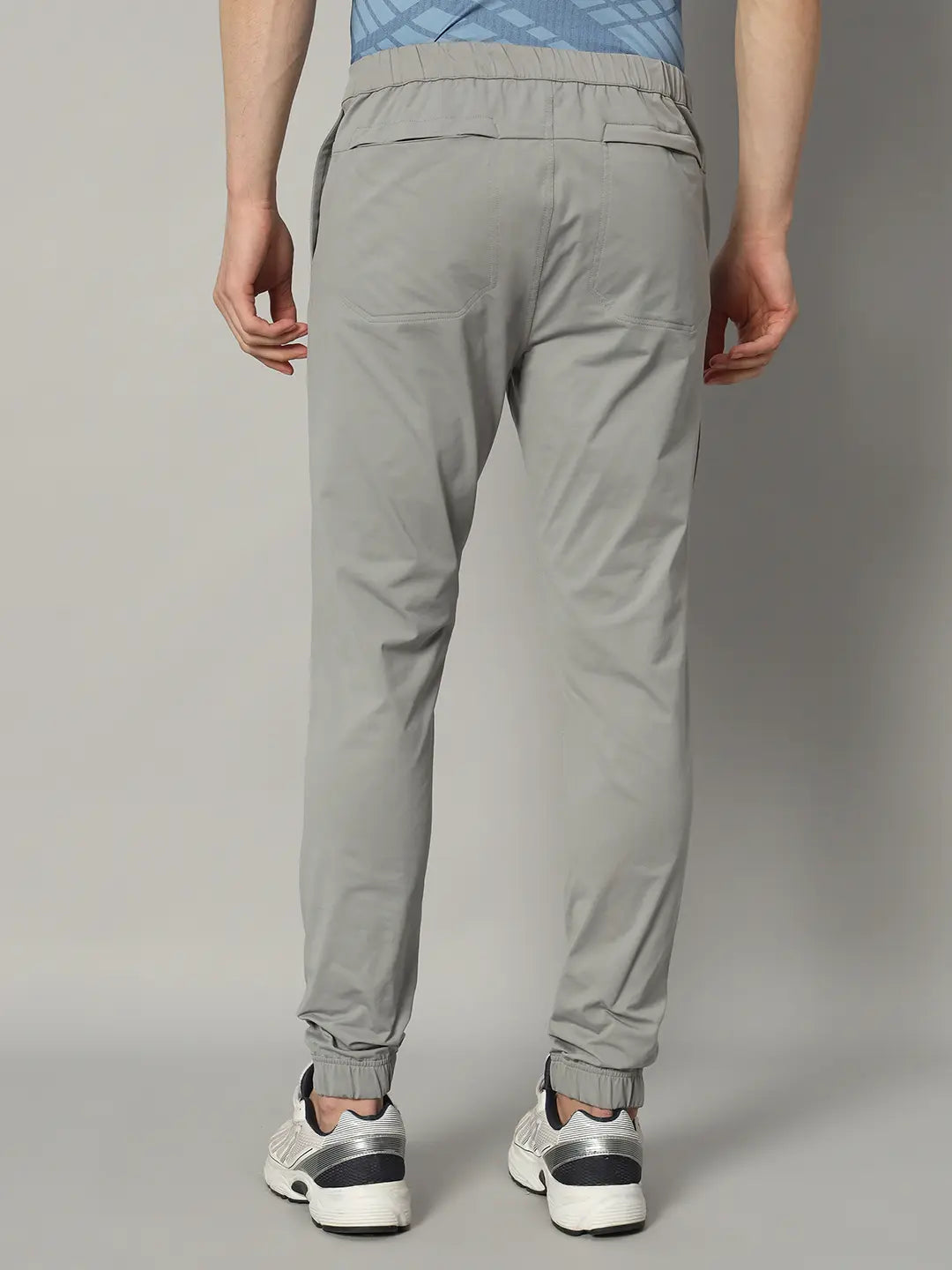 Full Image of Back Grey Joggers for Men 