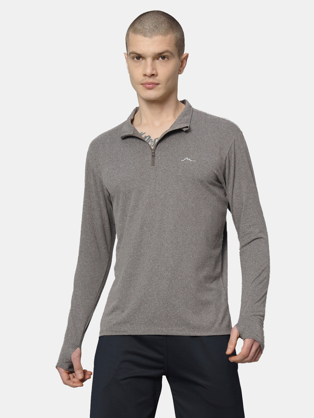 Men's Nomadic Full Sleeve Baselayer Tshirt - Pebble
