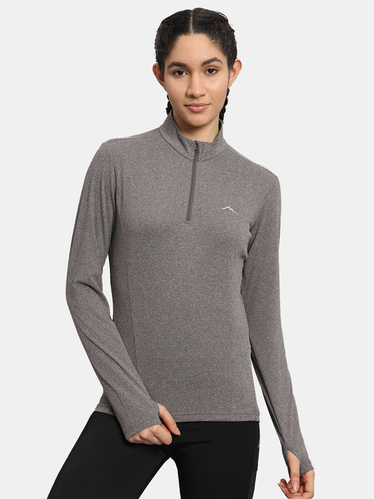 Women's Nomadic Full Sleeves Baselayer Tshirt - Pebble