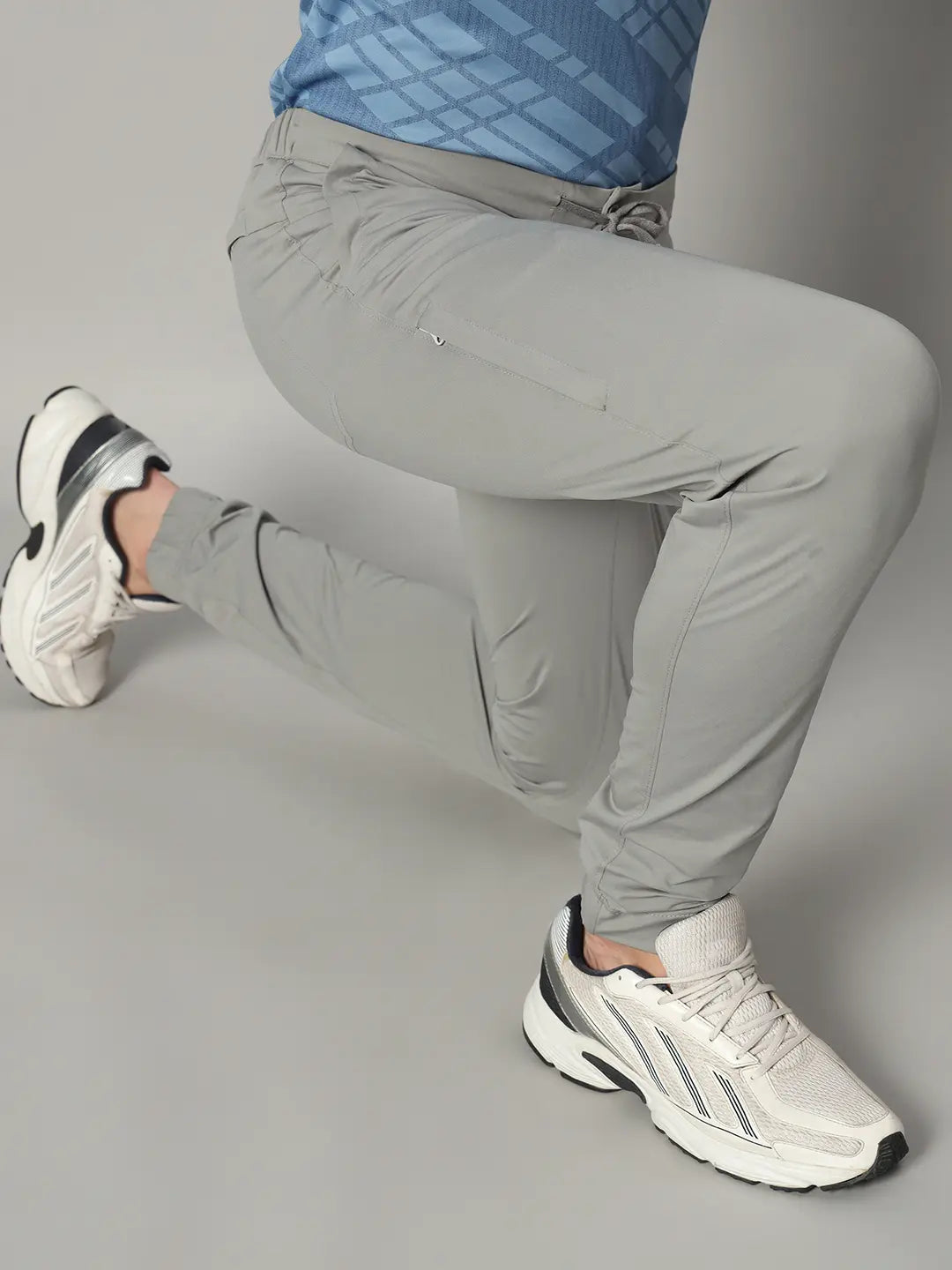 Men's Light Gray Travel Jogger Right Leg - Reccy