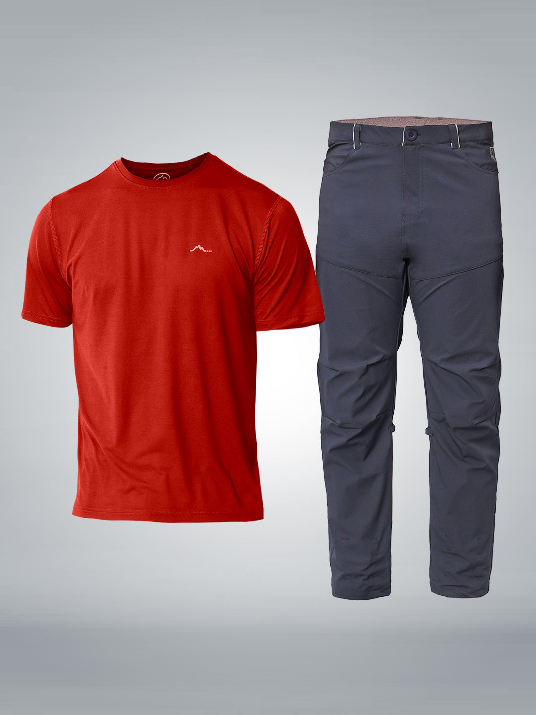 Rust color Breathable Tshirt with Nomadic Pant