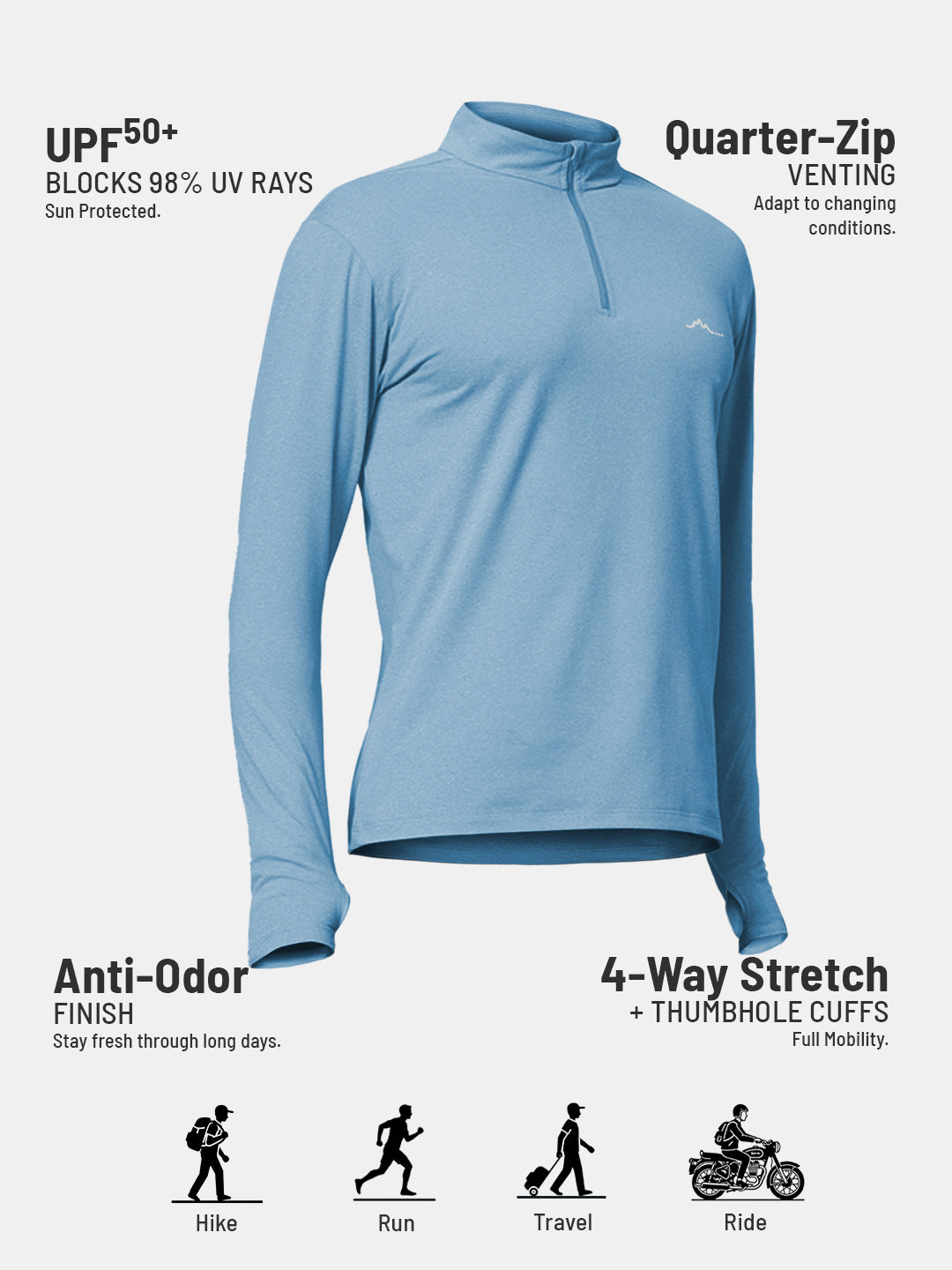 Mens QZip Flex Tee