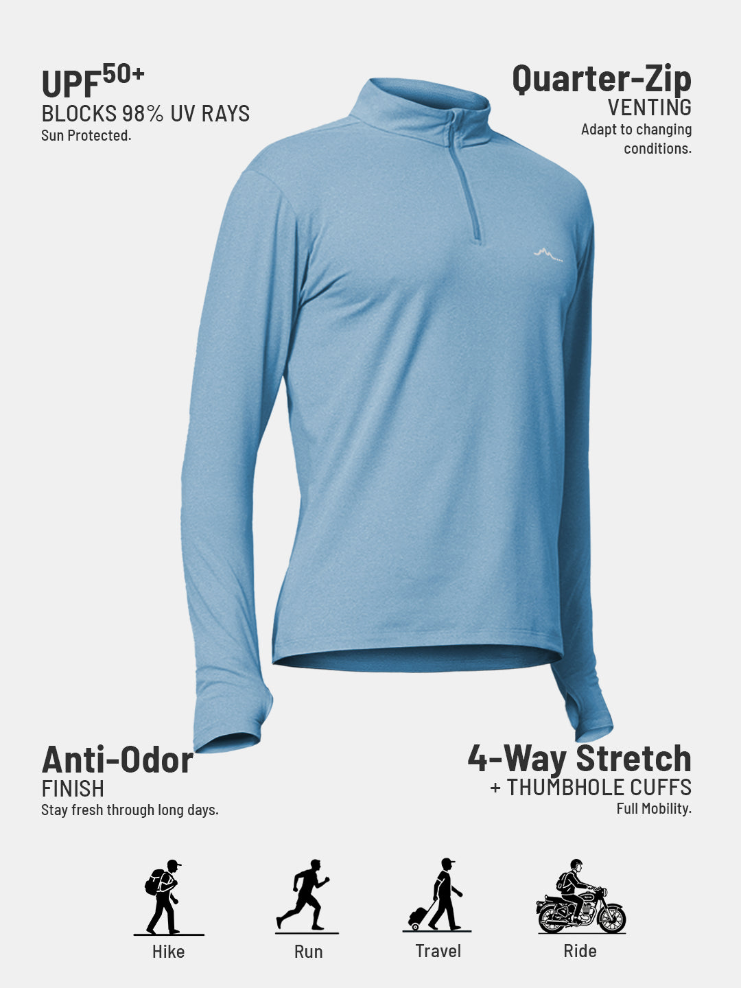 Mens QZip Flex Tee
