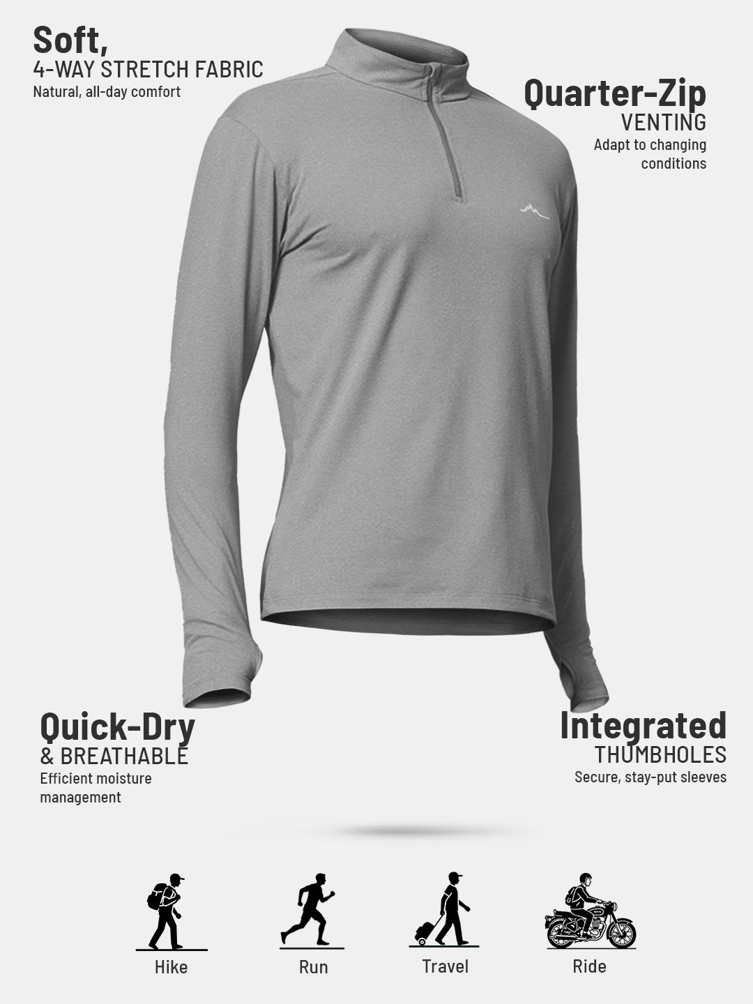 Men’s QZip Flex Tee