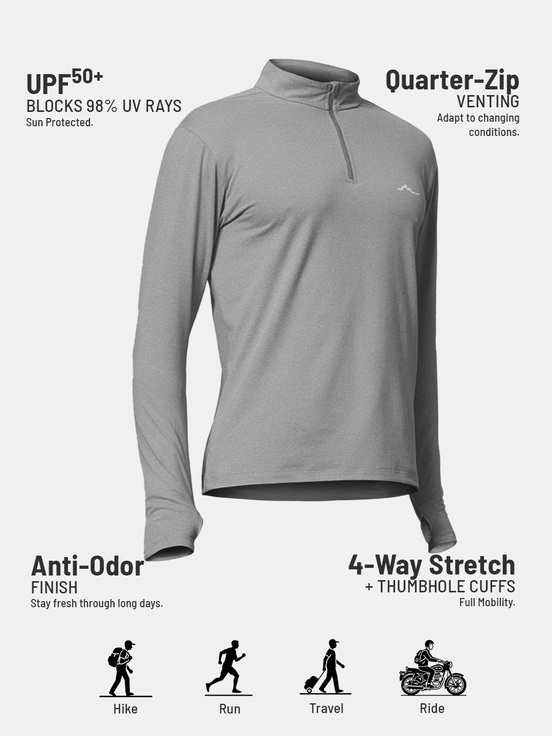 Mens QZip Flex Tee