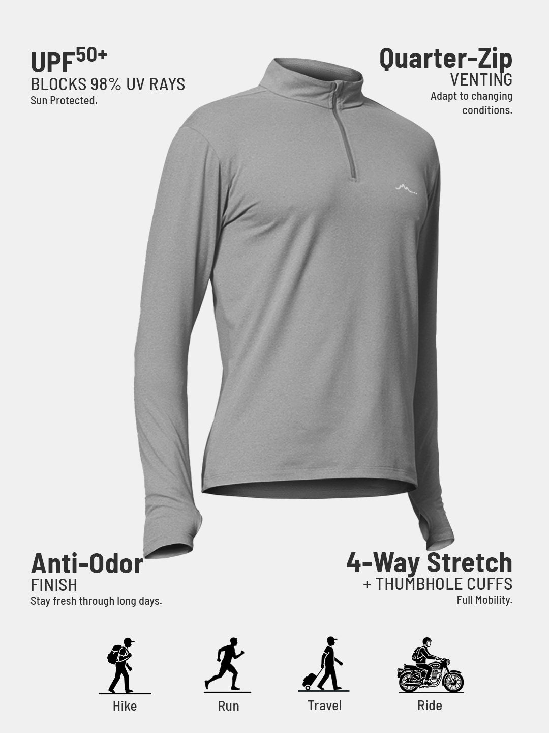 Mens QZip Flex Tee