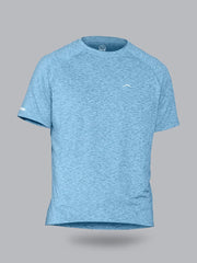 Mens Raglan Sleeve All Terrain Tshirt - Lake Blue Melange