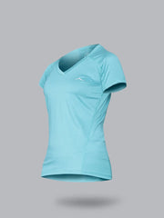 Womens Raglan All Terrain Tshirt - Turquoise Reccy