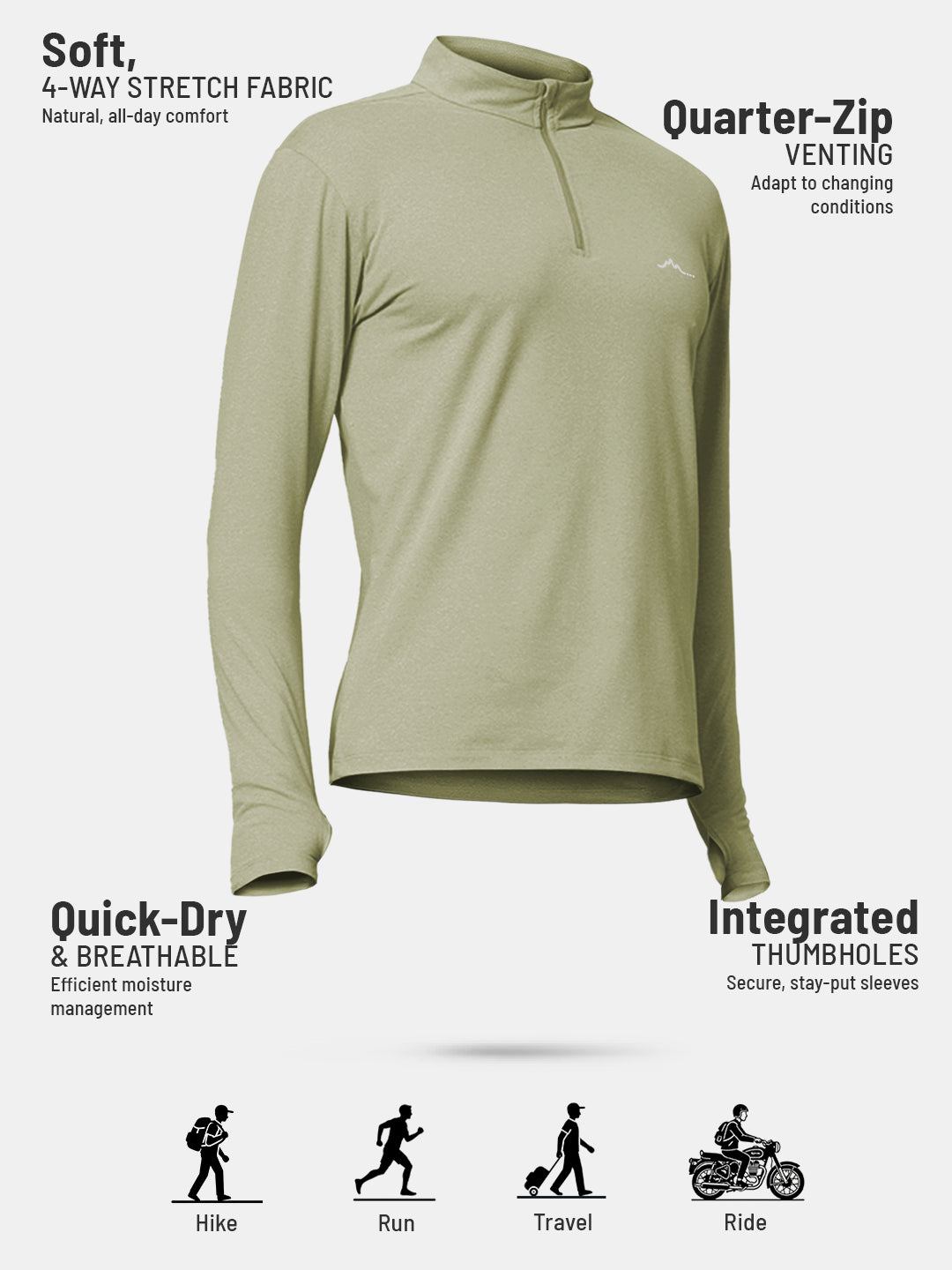 Men’s QZip Flex Tee