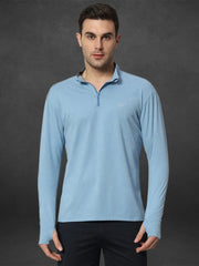 Men's Nomadic Full Sleeves T Shirt - Lichen Blue Reccy