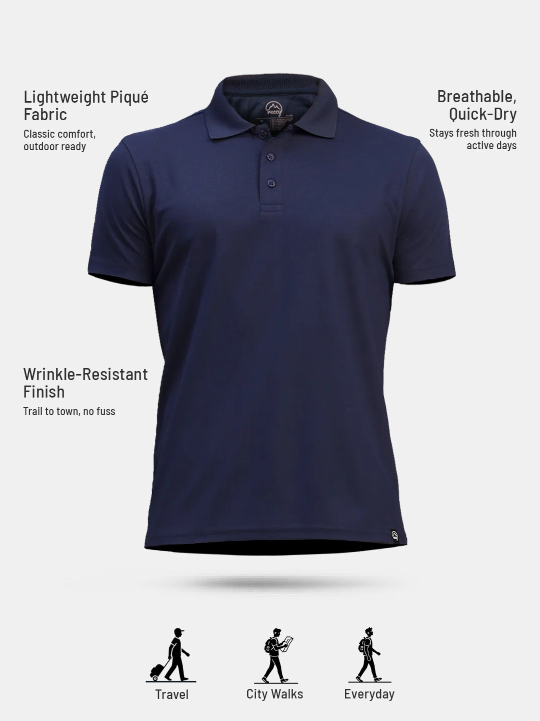 Buy Navy Blue Polo T shirt for Women Online in India – Reccy
