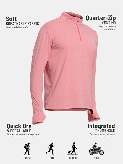 Mens QZip Flex Tee - Lavendar