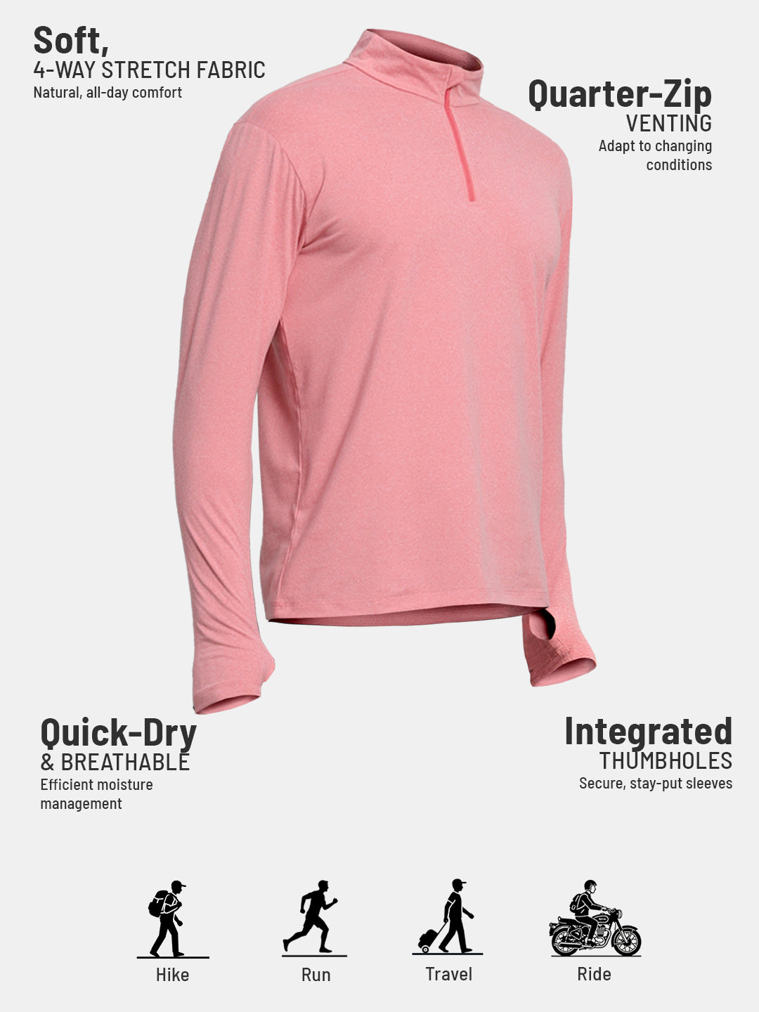 Men’s QZip Flex Tee