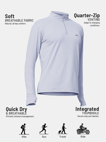 Mens QZip Flex Tee - Lavendar