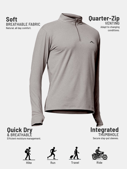 Mens QZip Flex Tee - Lavendar