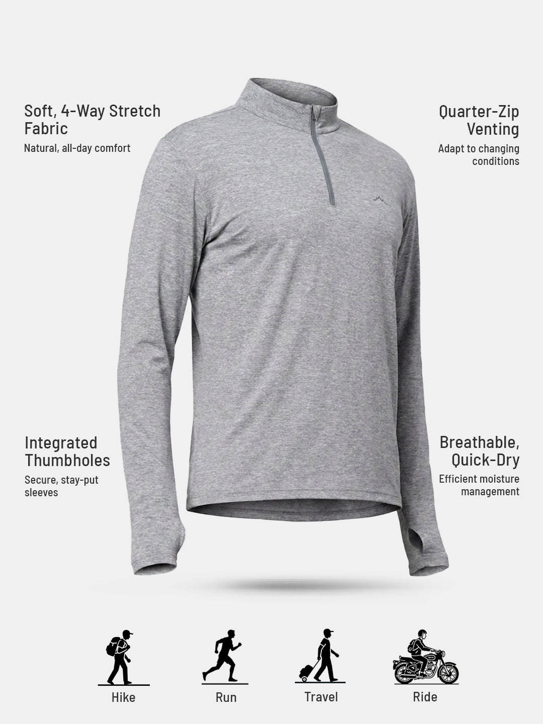 Light Grey Full Sleeve T shirt | Shop Now | Reccy
