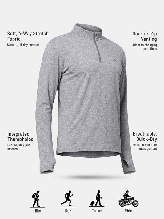 Men’s QZip Flex Tee With Extra Stretch