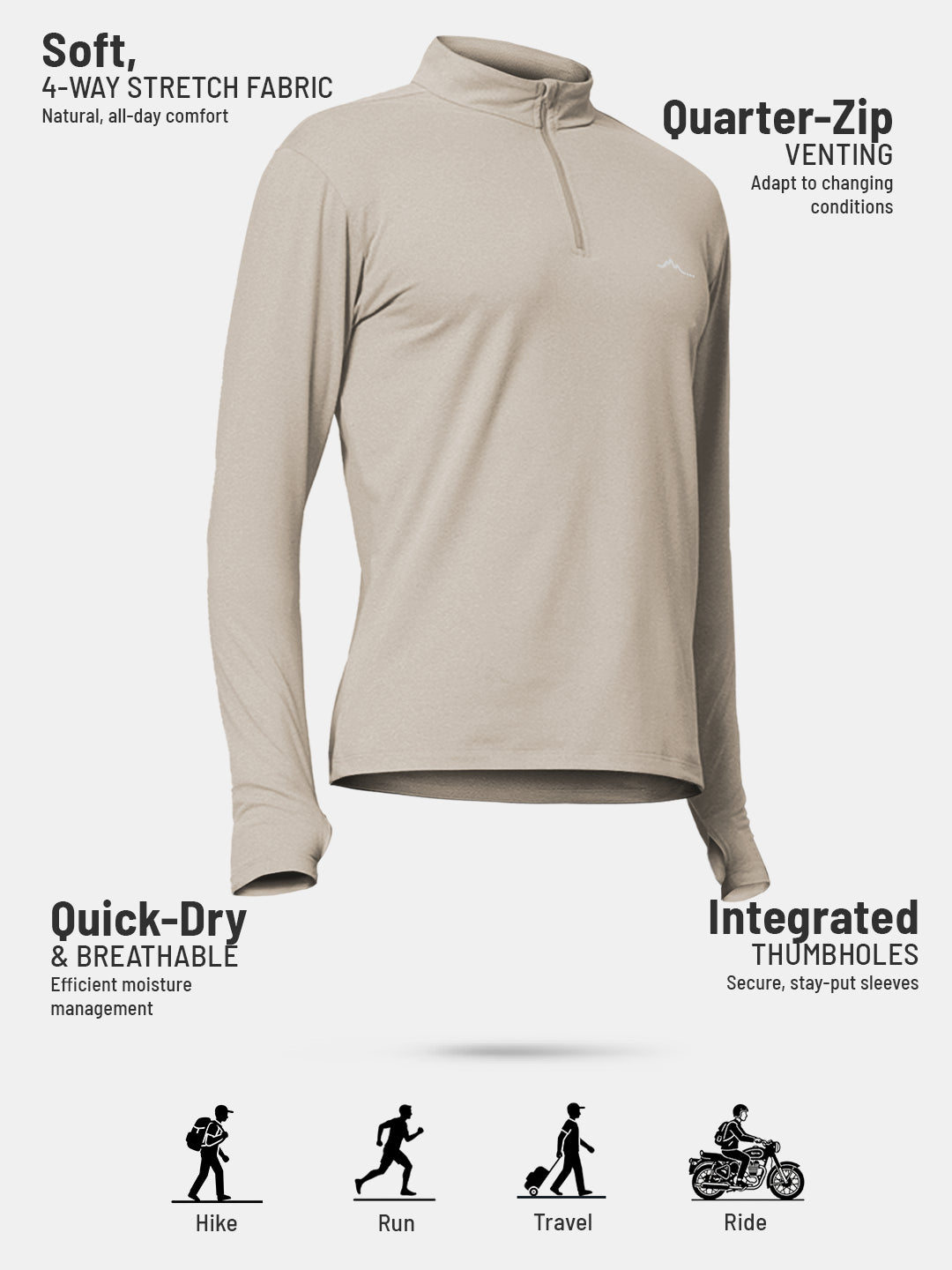Men’s QZip Flex Tee