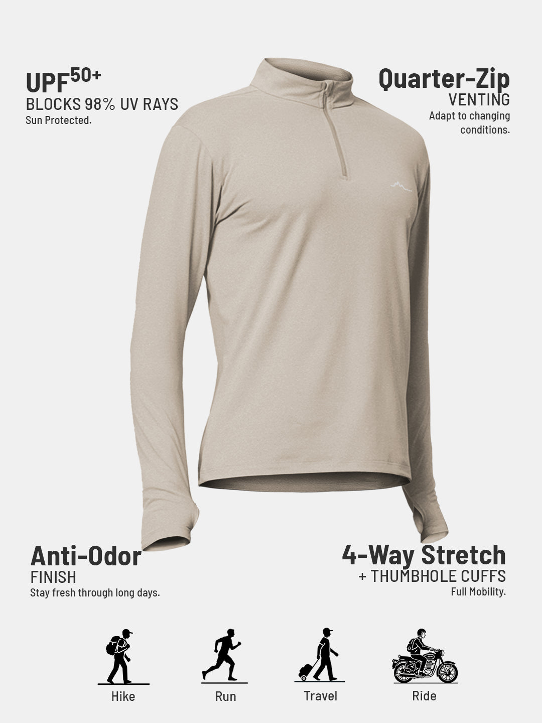 Mens QZip Flex Tee