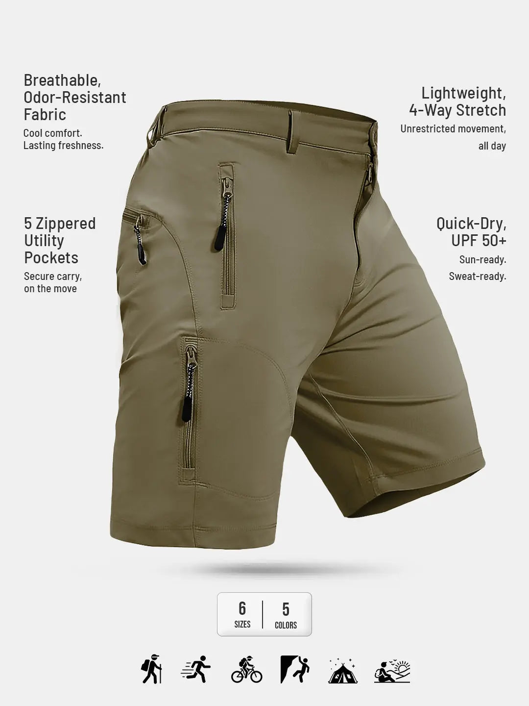 Men's TechFlex Shorts - Trail Green Reccy