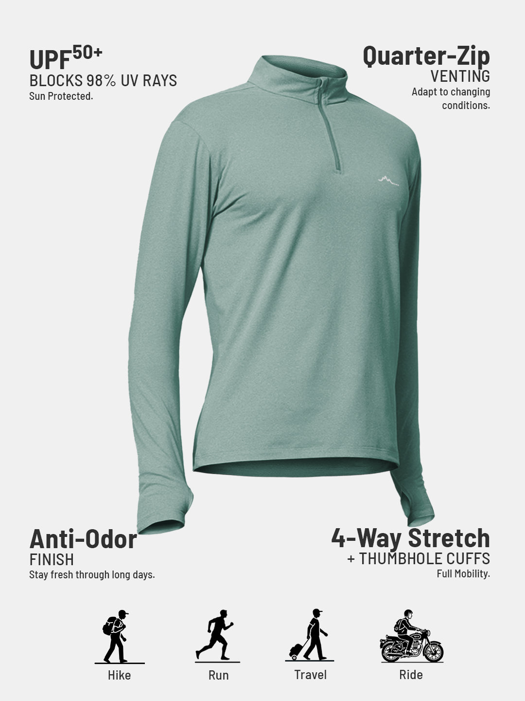 Mens QZip Flex Tee