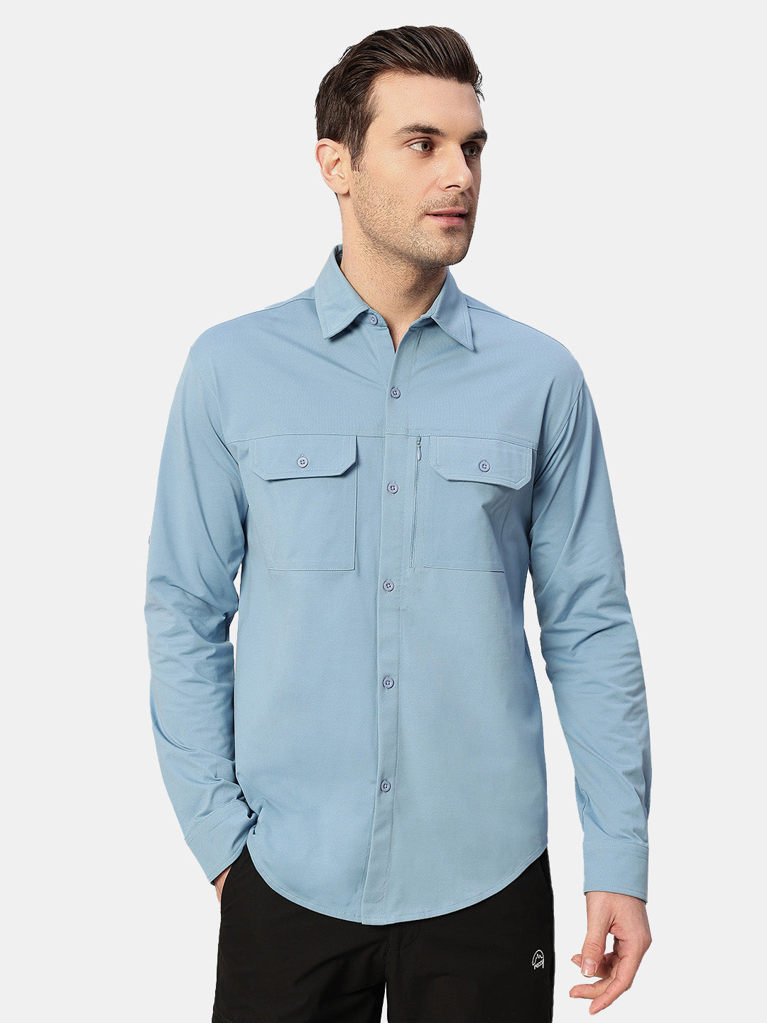 Grey Cargo Shirt for Men
