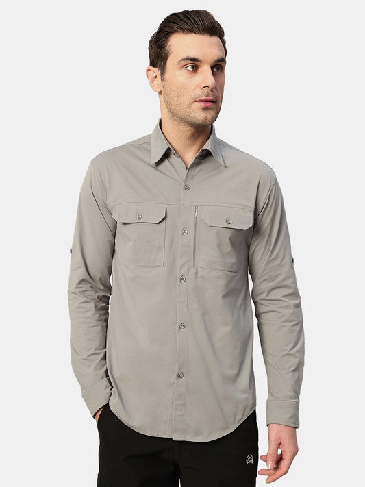Men's TechFlex Cargo Shirt - Light Gray