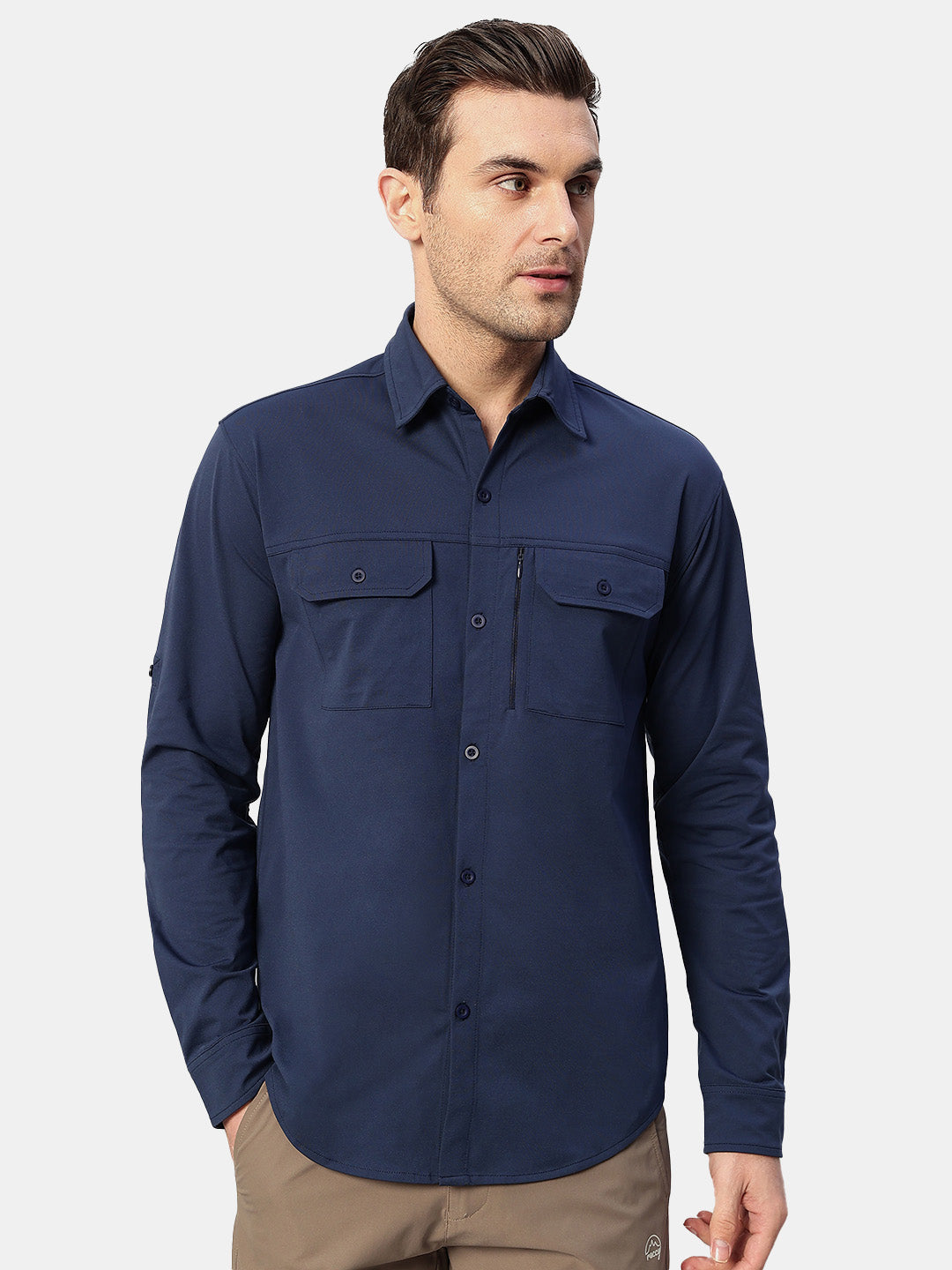 Grey Cargo Shirt for Men