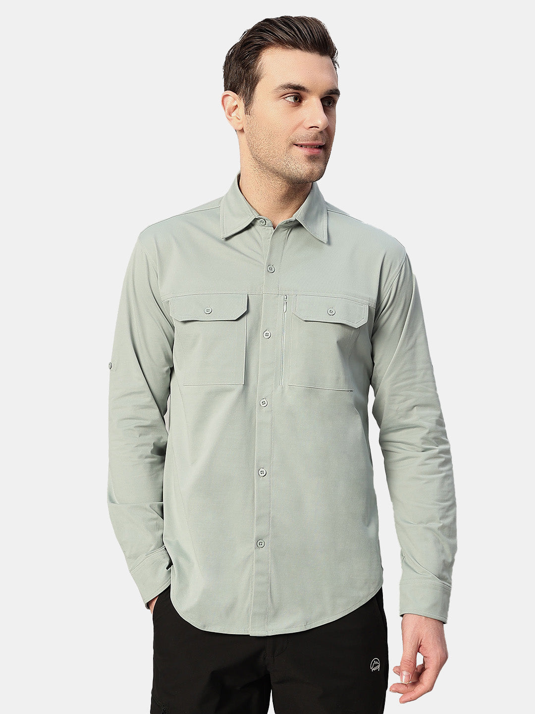 Grey Cargo Shirt for Men