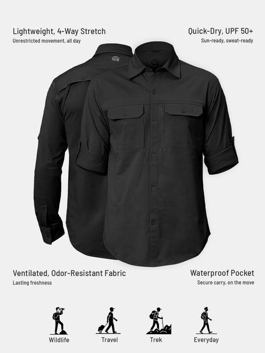 Men's TechFlex Cargo Shirt - Black