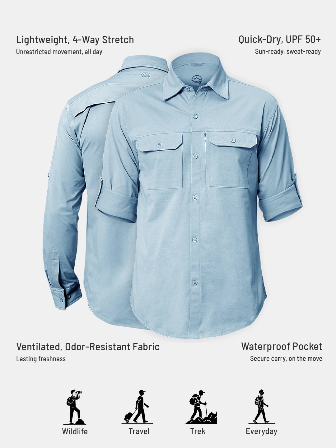 Black Cargo Shirt for Men