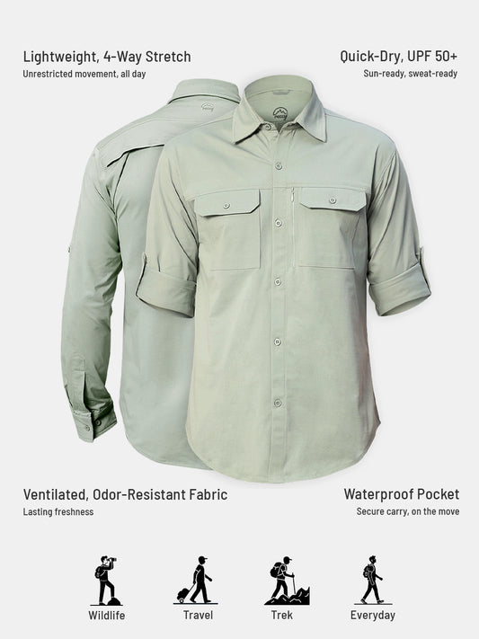 Men's TechFlex Cargo Shirt - Sage Green