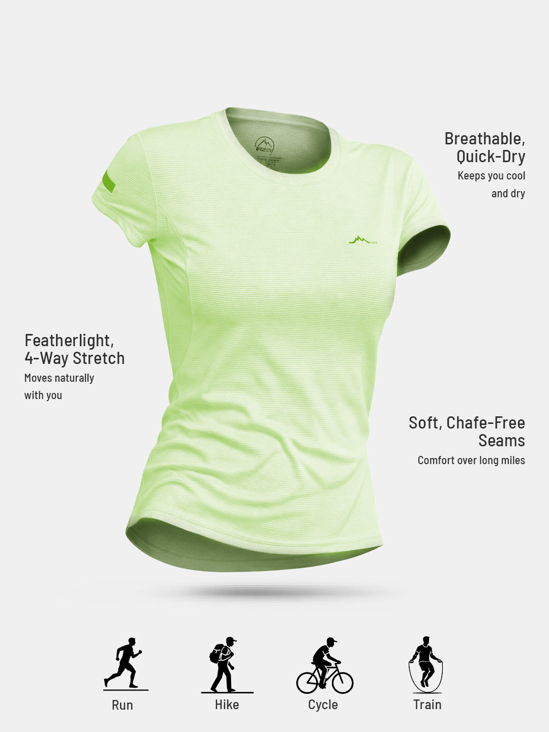 Women's Ultralight Athletic T-shirt - Metallic Gray